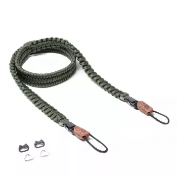 Tracolla per fotocamera C-ROPE Traveler Paracord, 100 cm, Military Olive