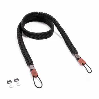 C-ROPE Traveler Paracord cinghia per fotocamera, 125 cm, Silent Black