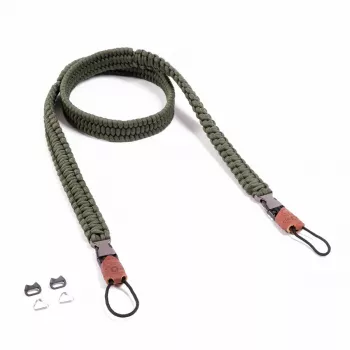C-ROPE Traveler Paracord cinghia per fotocamera, 125 cm, Military Olive