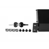 Unità a cassetto Rockstable 2 HE 19 inch cassetto con serratura acciaio nero