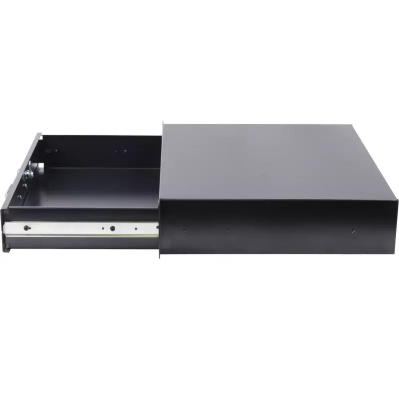 Unità a cassetto Rockstable 2 HE 19 inch cassetto con serratura acciaio nero