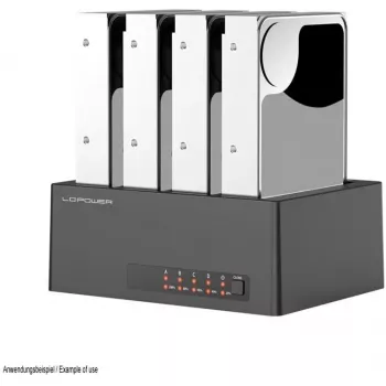 Docking station per HDD LC-Power LC-DOCK-U3-4B-V2 con USB 3.0 e supporto multi-bay