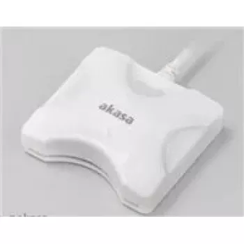 Lettore di schede Akasa AK-CR-03WHV2 USB 3.0 bianco, lettore multi-slot esterno per SD/microSD/CF/Memory Stick