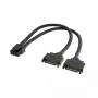 Cavo adattatore di alimentazione Akasa da doppio SATA a 8‑pin CPU (AK-CBPW33-15) 15 cm