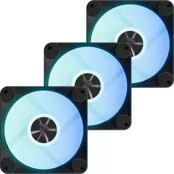 Ventola per case APNX FP1-R 120 mm, nera, flusso d'aria inverso, confezione da 3