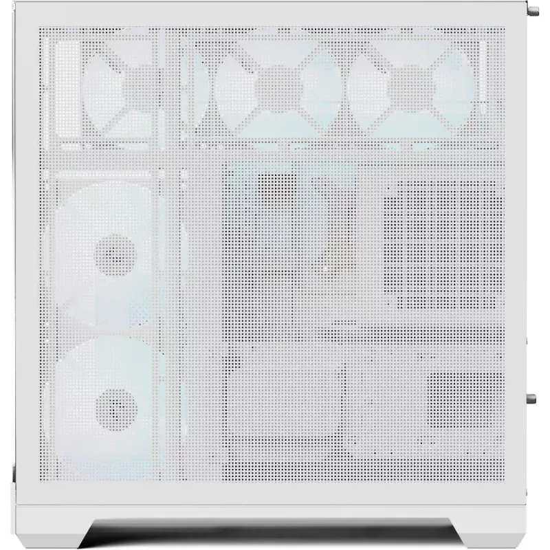 Case per PC tower APNX V2-F-WT-v1, bianco, con tre pannelli in vetro temperato