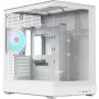 Case per PC tower APNX V2-F-WT-v1, bianco, con tre pannelli in vetro temperato