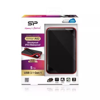 Disco rigido esterno Silicon Power 5 TB USB 3.2 Armor A62