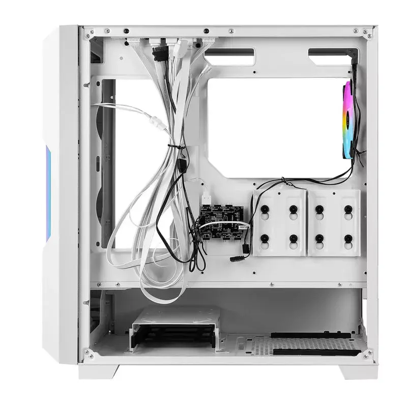 Case per PC Azza Guardian Glass Midi Tower bianco