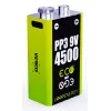 Batteria ricaricabile 9V VERICO LoopEnergy PP3 4500 — Li-Ion, 2 pezzi, 500 mAh, ricarica USB-C