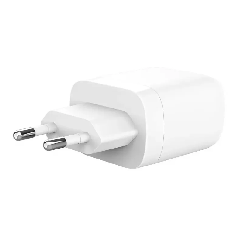 Silicon Power QM25 caricabatterie da parete 30W con due porte, USB-C e USB-A, bianco (SP30WASYQM252PCW)