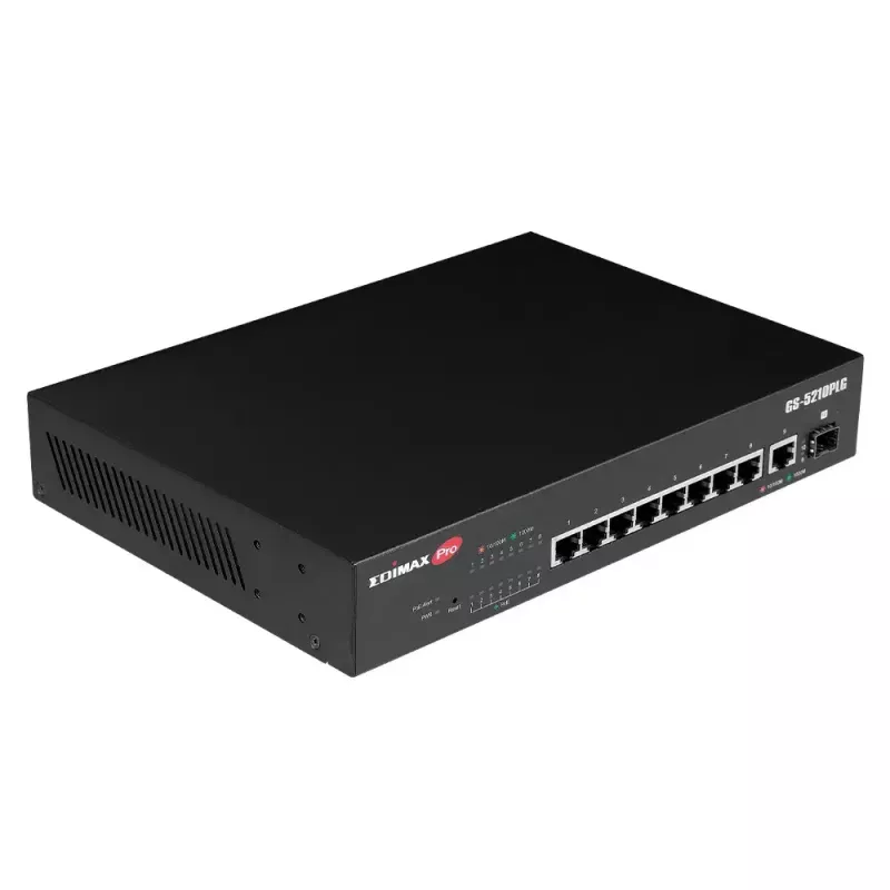 Switch managed Edimax GS-5210PLG 8 porte Gigabit Ethernet PoE nero