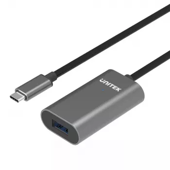 Cavo USB UNITEK U304A USB 3.2 Gen 1 5m USB-C a USB-A grigio
