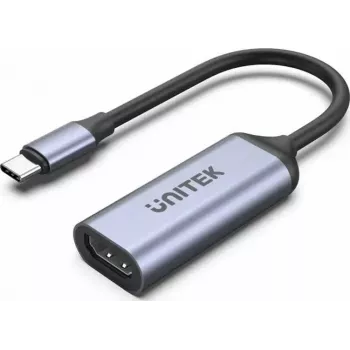 Adattatore USB-C a HDMI Unitek V1416B, grigio, uscita video a porta singola