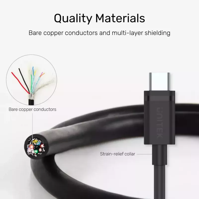 Cavo USB UNITEK C14103BK-1.5M USB 3.2 Gen 1 USB A USB C nero 1,5m