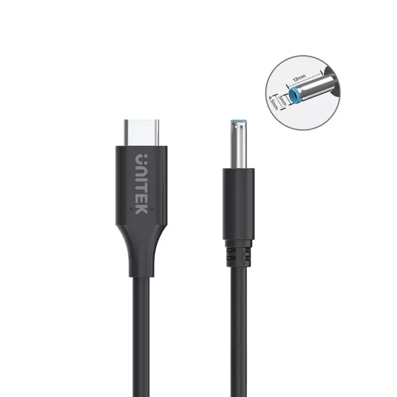 Cavo di alimentazione UNITEK C14117BK-1.8M USB C DC 1,8 m 20 V 3,25 A