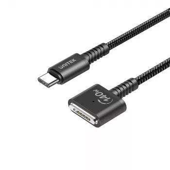 Cavo di alimentazione UNITEK C14121BK-1M nero MagSafe 3 USB C 1m 28V 5A