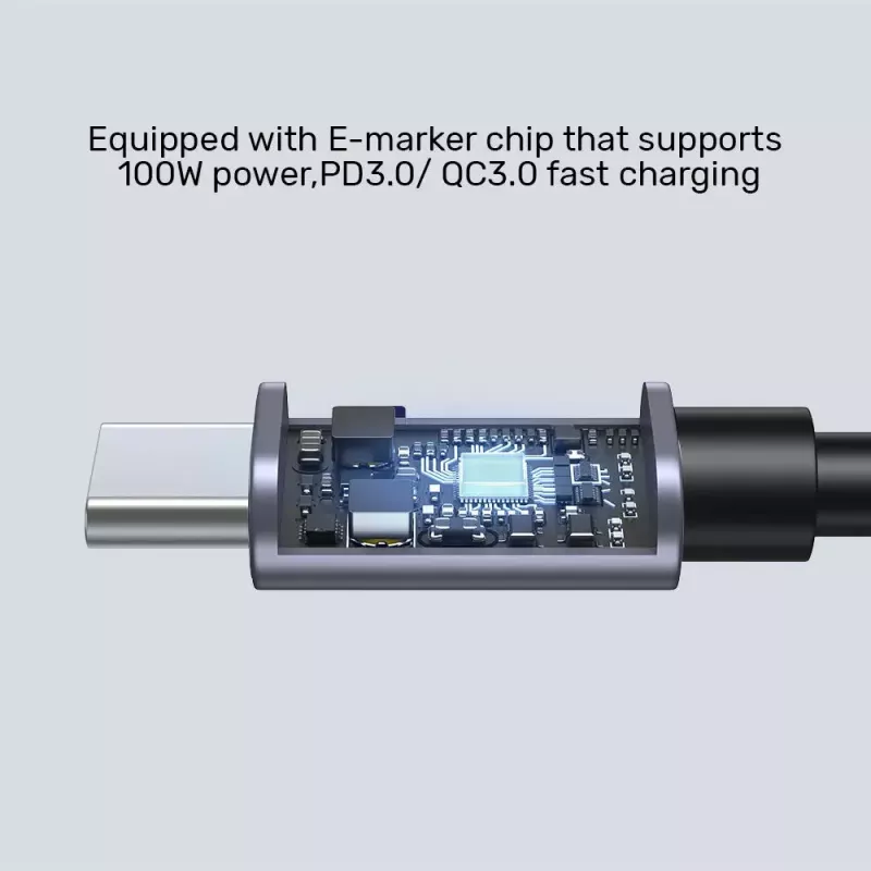 Cavo USB UNITEK C14123BK-1M 1 m USB 2.0 nero grigio