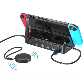 Docking station Unitek per Nintendo Switch con PD 100W, uscita HDMI 4K, RJ-45 Ethernet e lettore di schede SD