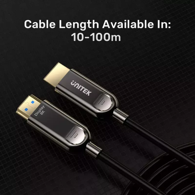 Cavo HDMI UNITEK C11085GY01-60M 60 m 2.1 48 Gbit/s nero