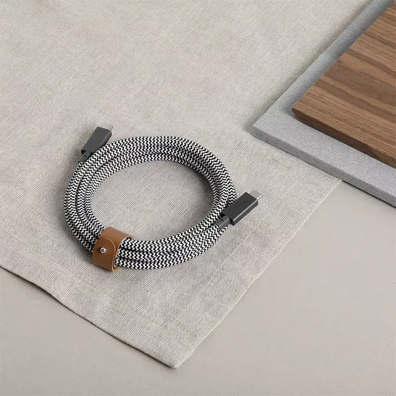 Native Union Belt Cable Pro USB-C a USB-C, 2,4 m, display LED, Rose