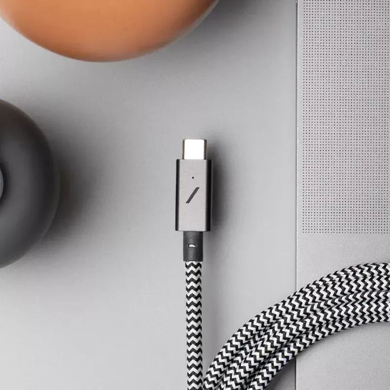 Native Union Belt Cable Pro USB-C a USB-C, 2,4 m, display LED, Rose