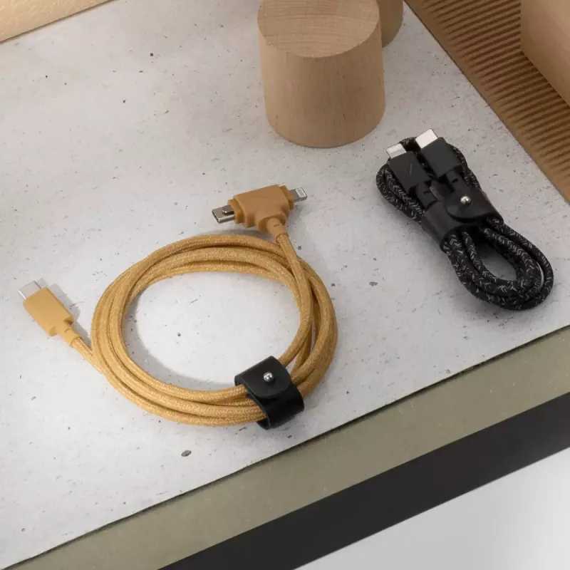 Cavo da USB-C a USB-C / Lightning Native Union Belt Cable Duo, 1,5 m, verde