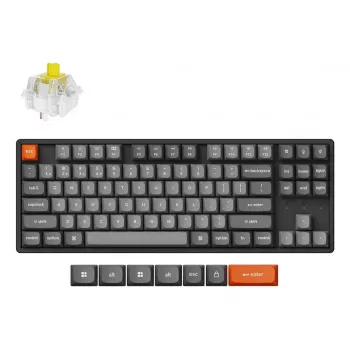 Tastiera meccanica Keychron K8 Max 80% (87 tasti) cavo USB + RF Wireless + Bluetooth, RGB, nero