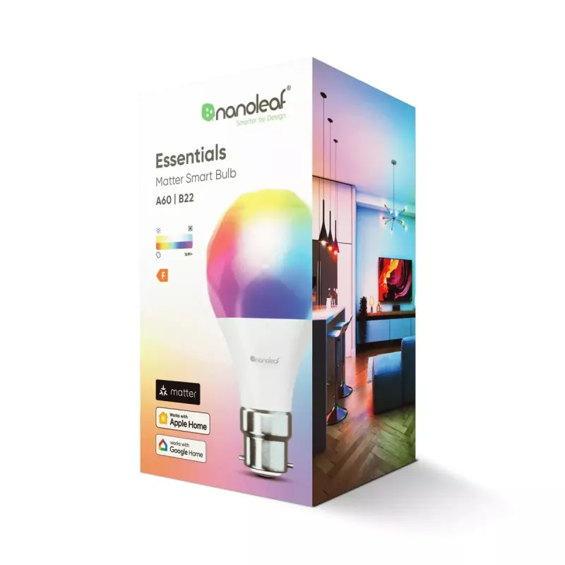 Lampada LED intelligente Nanoleaf Essentials A60 B22 Matter 9W 806 lm RGBCW 2700–6500K