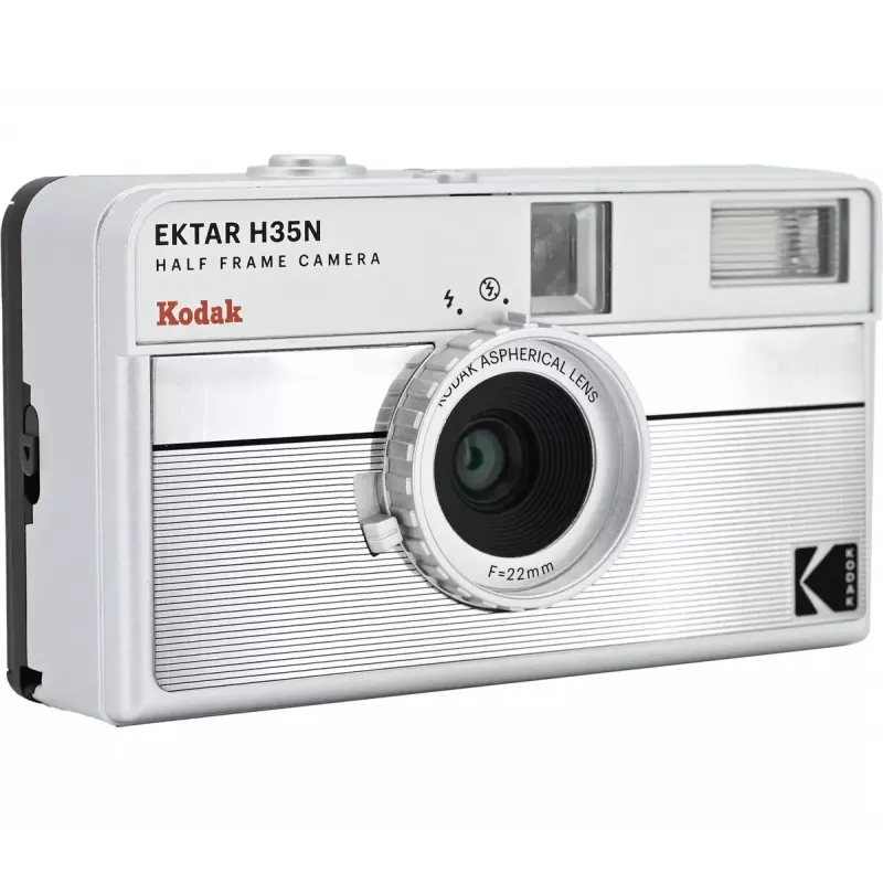 Fotocamera per pellicola Kodak EKTAR H35N Striped Silver 35mm