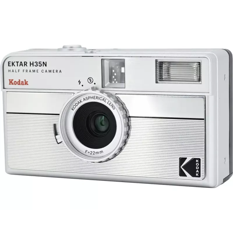 Fotocamera per pellicola Kodak EKTAR H35N Striped Silver 35mm