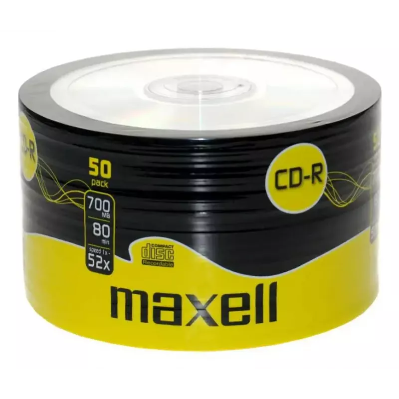 Supporti CD-R MAXELL 624036 — 700 MB, 52x, confezione da 50