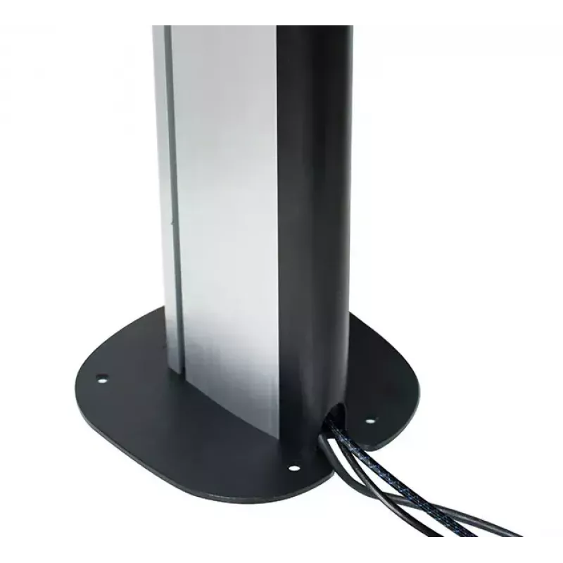 Piastra a pavimento B-TECH SYSTEM X BT8380 per montaggio a pavimento, 240×240×6 mm, 200 kg, nero