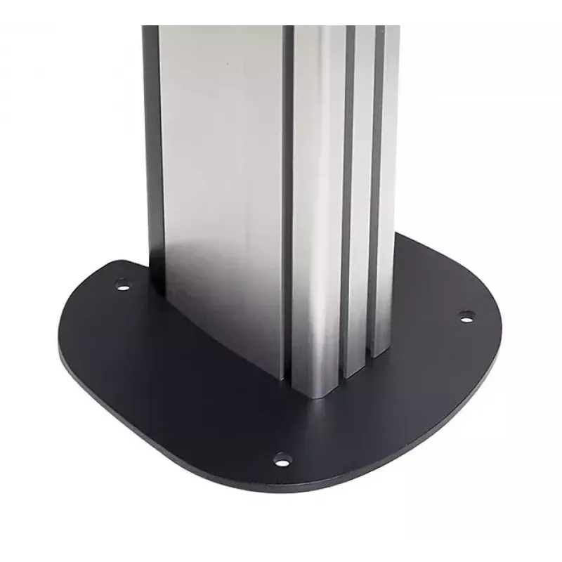 Piastra a pavimento B-TECH SYSTEM X BT8380 per montaggio a pavimento, 240×240×6 mm, 200 kg, nero