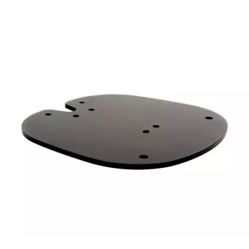 Piastra a pavimento B-TECH SYSTEM X BT8380 per montaggio a pavimento, 240×240×6 mm, 200 kg, nero