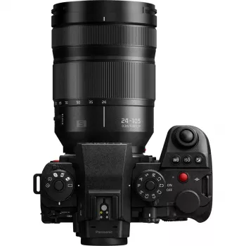 Fotocamera mirrorless Panasonic Lumix DC-S1R II con obiettivo 24–105mm, 47,3MP full frame