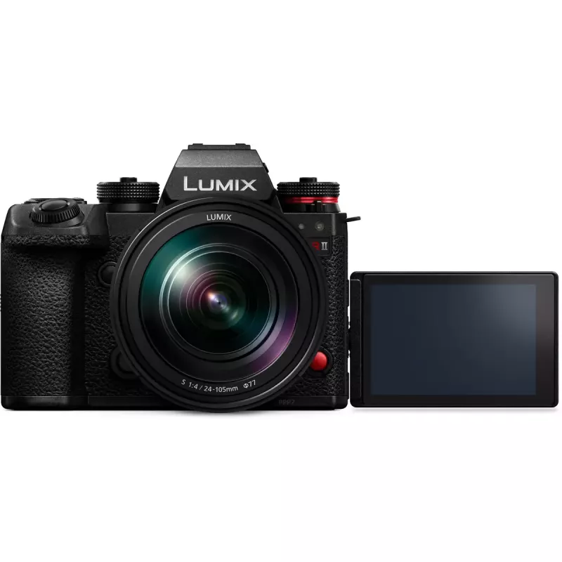 Fotocamera mirrorless Panasonic Lumix DC-S1R II con obiettivo 24–105mm, 47,3MP full frame