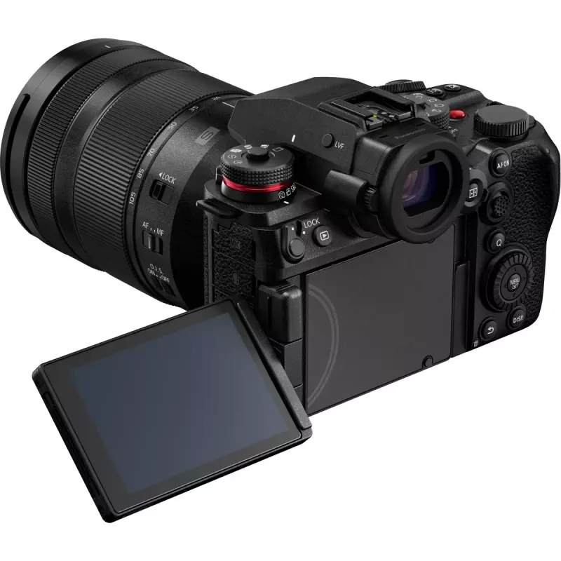 Fotocamera mirrorless Panasonic Lumix DC-S1R II con obiettivo 24–105mm, 47,3MP full frame