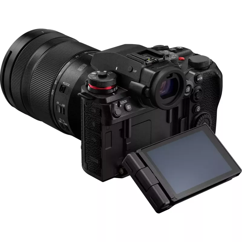 Fotocamera mirrorless Panasonic Lumix DC-S1R II con obiettivo 24–105mm, 47,3MP full frame