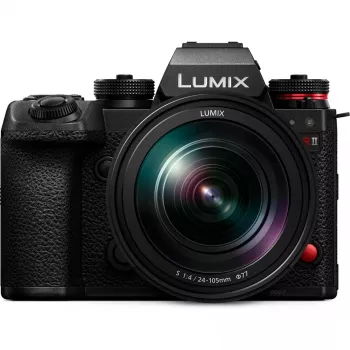 Fotocamera mirrorless Panasonic Lumix DC-S1R II con obiettivo 24–105mm, 47,3MP full frame