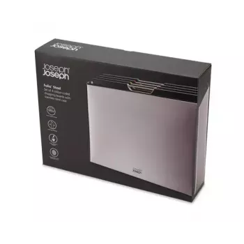 Joseph Joseph Folio Steel Set di 4 taglieri con custodia in acciaio, 60170