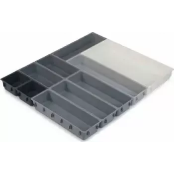 Set organizer per cassetto Joseph Joseph Blox 10 pz., grigio, scomparti modulari compatti per utensili e piccoli oggetti