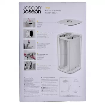 Cesto portabiancheria Joseph Joseph Tota 60L Ecru – capacità 60 litri, raccoglitore alto areato