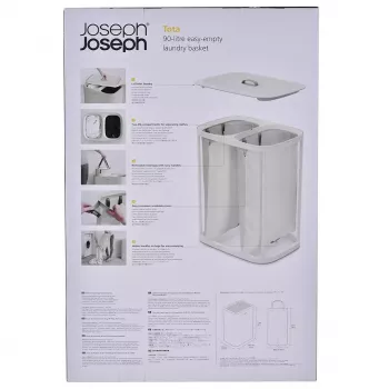 Cesto portabiancheria Joseph Joseph Tota 90L ecru — capacità 90 L, design resistente
