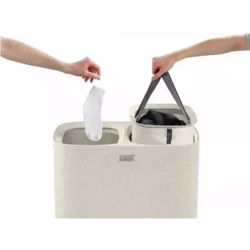 Cesto portabiancheria Joseph Joseph Tota 90L ecru — capacità 90 L, design resistente