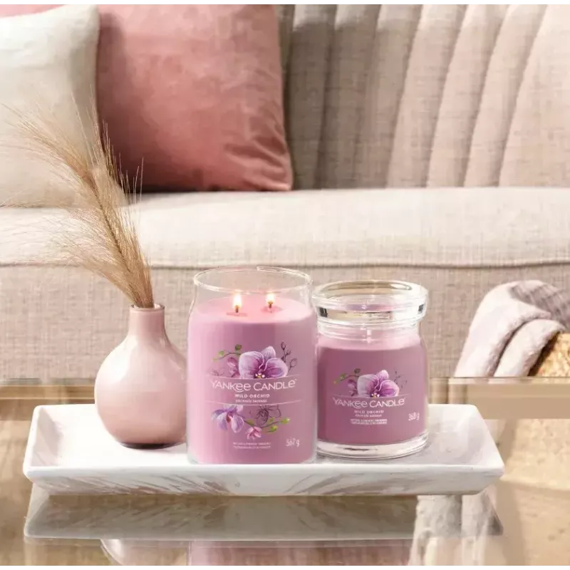 Candela in cera Yankee Candle Wild Orchid altezza 157 mm larghezza 93 mm