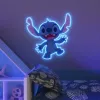Figura decorativa luminosa YELLOWPOP Full Stitch Body blu LED 278mm