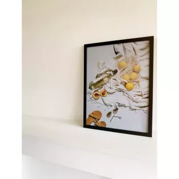 Cornice portafoto singola Deknudt S44CF2 nero 30X45 vetro MDF