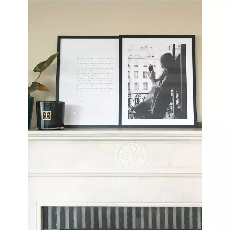 Cornice portafoto singola Deknudt S44CF2 nero 30X45 vetro MDF