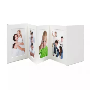 Album fotografico Deknudt Leporello bianco 8 fogli 13 x 18 cm